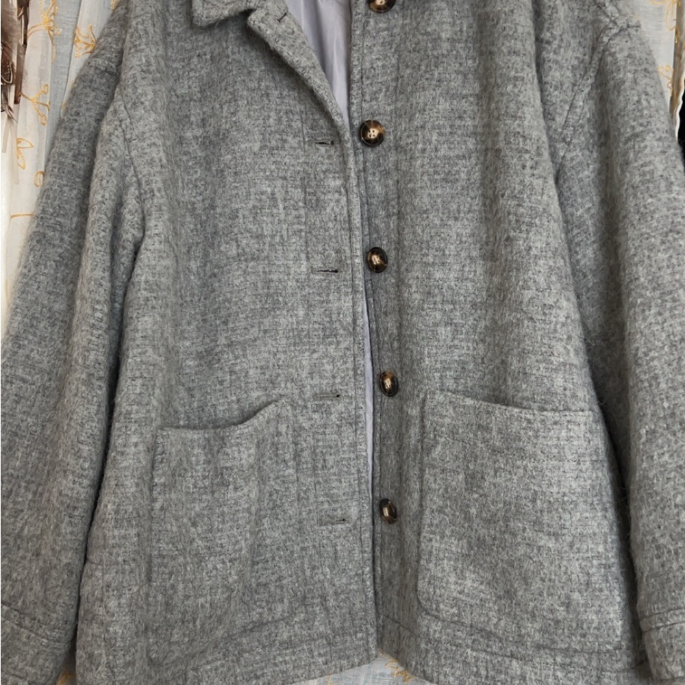 Women's Grey Wool Jacket